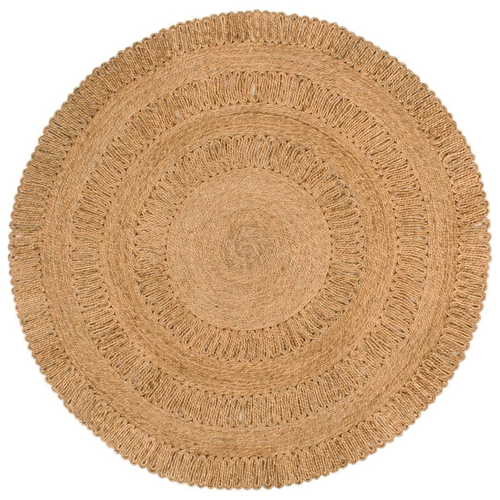 Vidaxl Teppich um 150 cm geflochtene Jute