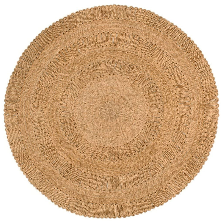 Vidaxl Teppich um 150 cm geflochtene Jute