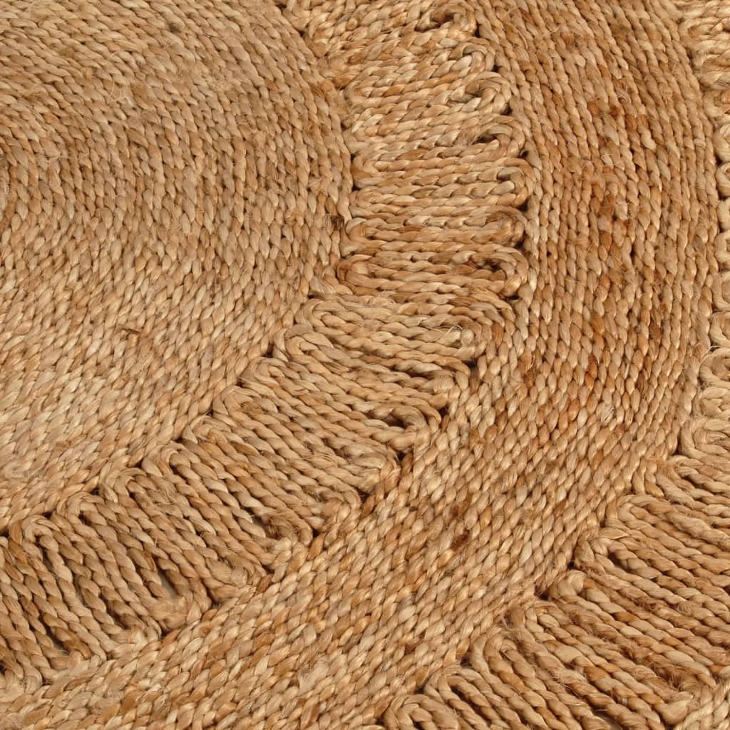 Vidaxl Teppich um 150 cm geflochtene Jute