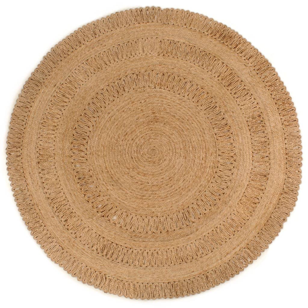 Vidaxl Teppich um 180 cm geflochtene Jute