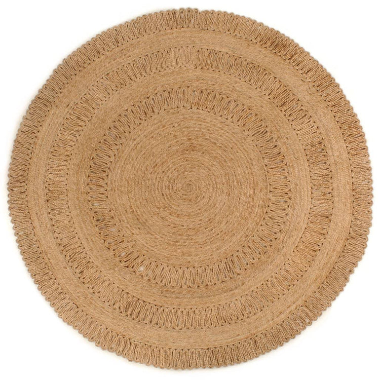 Vidaxl Teppich um 180 cm geflochtene Jute
