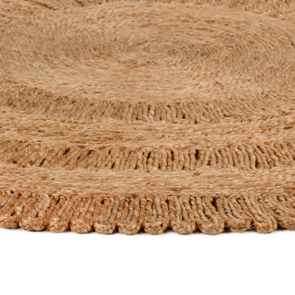 Vidaxl Teppich um 180 cm geflochtene Jute