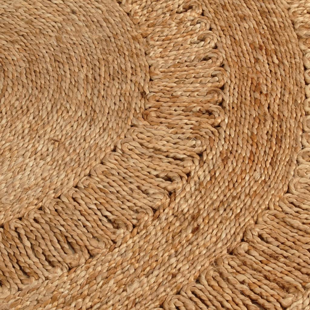 Vidaxl Teppich um 180 cm geflochtene Jute