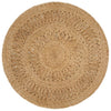 Vidaxl Teppich um 90 cm geflochtene Jute