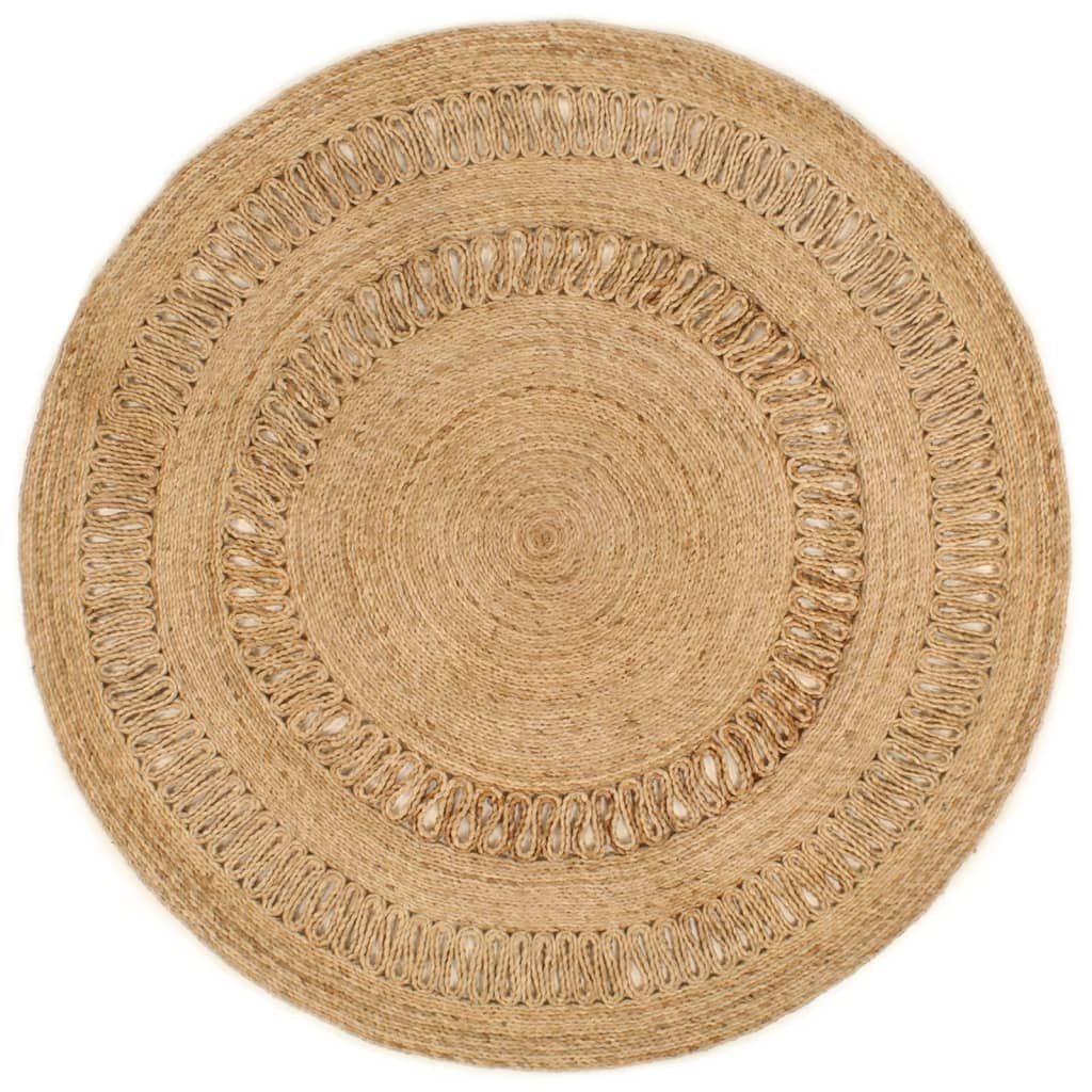 Vidaxl Teppich um 150 cm geflochtene Jute