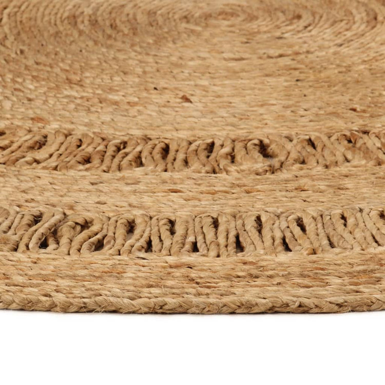 Vidaxl Teppich um 150 cm geflochtene Jute