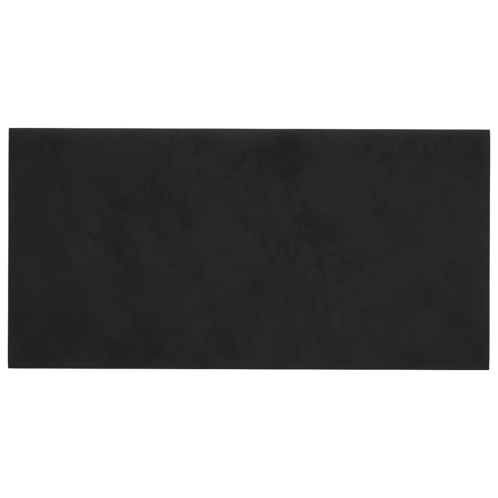 Vidaxl -Wandplatten 12 ST 2,16 m² 60 x 30 cm Samt Schwarz