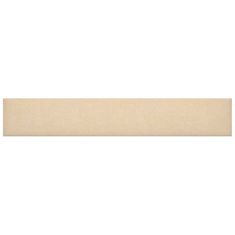 VIDAXL -Wandplatten 12 Stk 1,62 m² 90 x 15 cm Stoffcreme -Colored