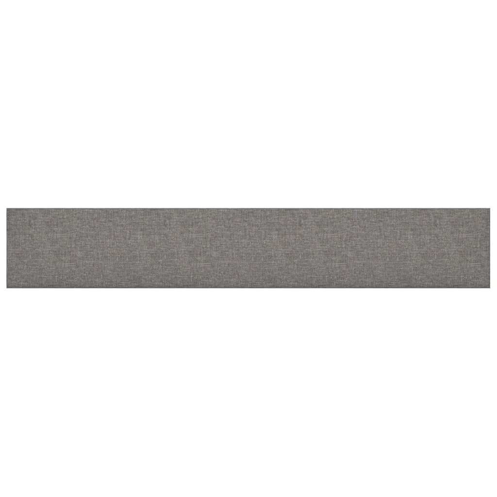 Vidaxl -Wandplatten 12 ST 1,62 m² 90 x 15 cm Stoff hellgrau