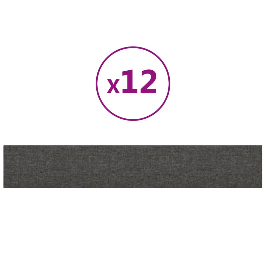 Vidaxl -Wandplatten 12 ST 1,62 m² 90 x 15 cm Dunkelgrau