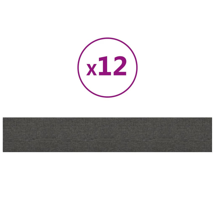Vidaxl -Wandplatten 12 ST 1,62 m² 90 x 15 cm Dunkelgrau