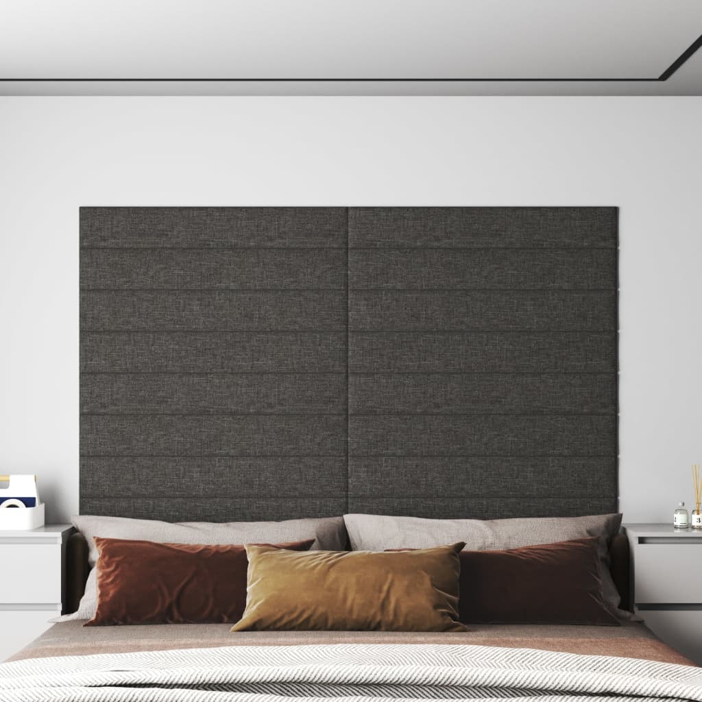 Vidaxl -Wandplatten 12 ST 1,62 m² 90 x 15 cm Dunkelgrau