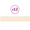 VIDAXL -Wandpaneele 12 ST 1,62 m² 90 x 15 cm Samtcreme -Colored