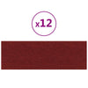 Vidaxl Wandpaneele 12 ST 3,24 m² 90 x 30 cm Stoffwein rot
