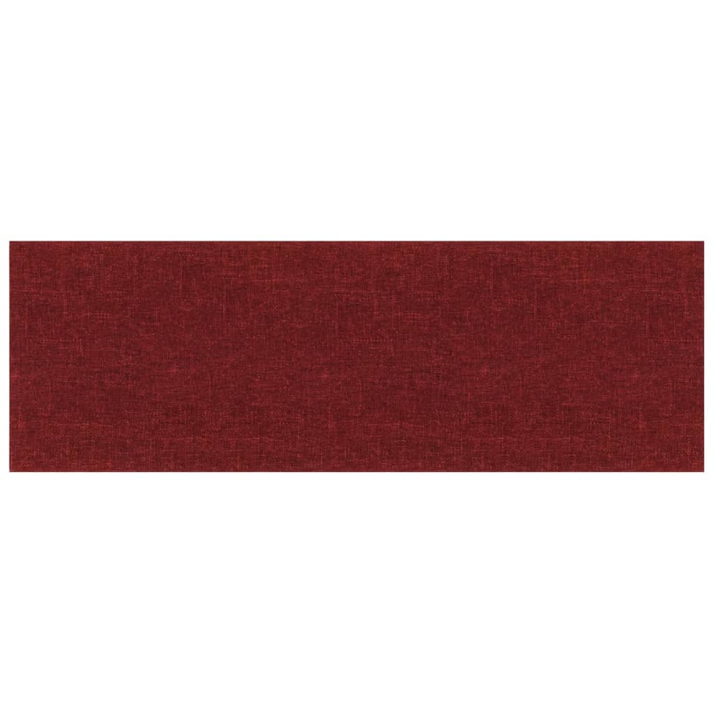 Vidaxl Wandpaneele 12 ST 3,24 m² 90 x 30 cm Stoffwein rot