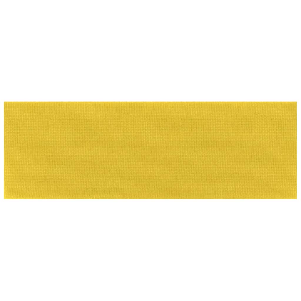 Vidaxl -Wandplatten 12 ST 3,24 m² 90 x 30 cm Stoff hellgelb