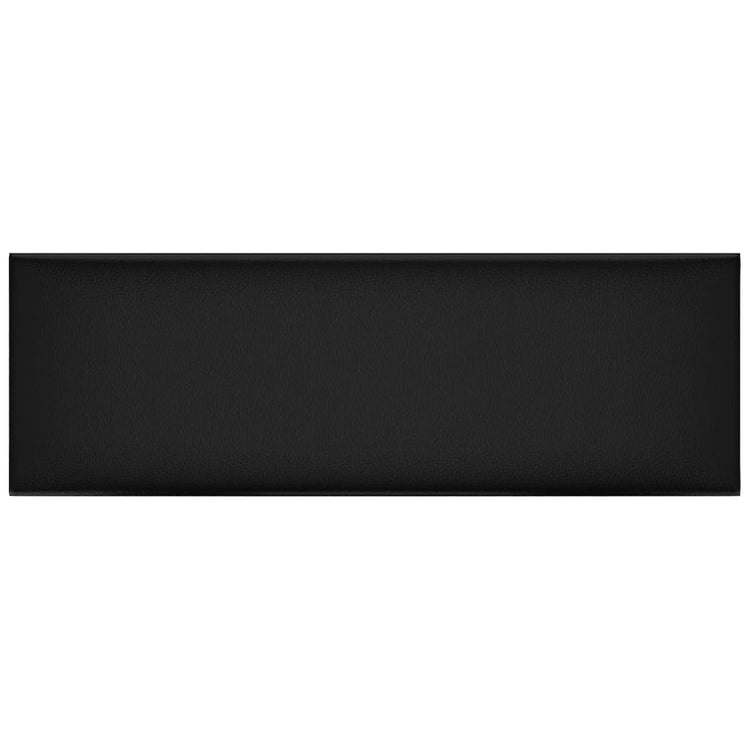 Vidaxl Wandpaneele 12 ST 3,24 m² 90 x 30 cm künstliches Leder schwarz