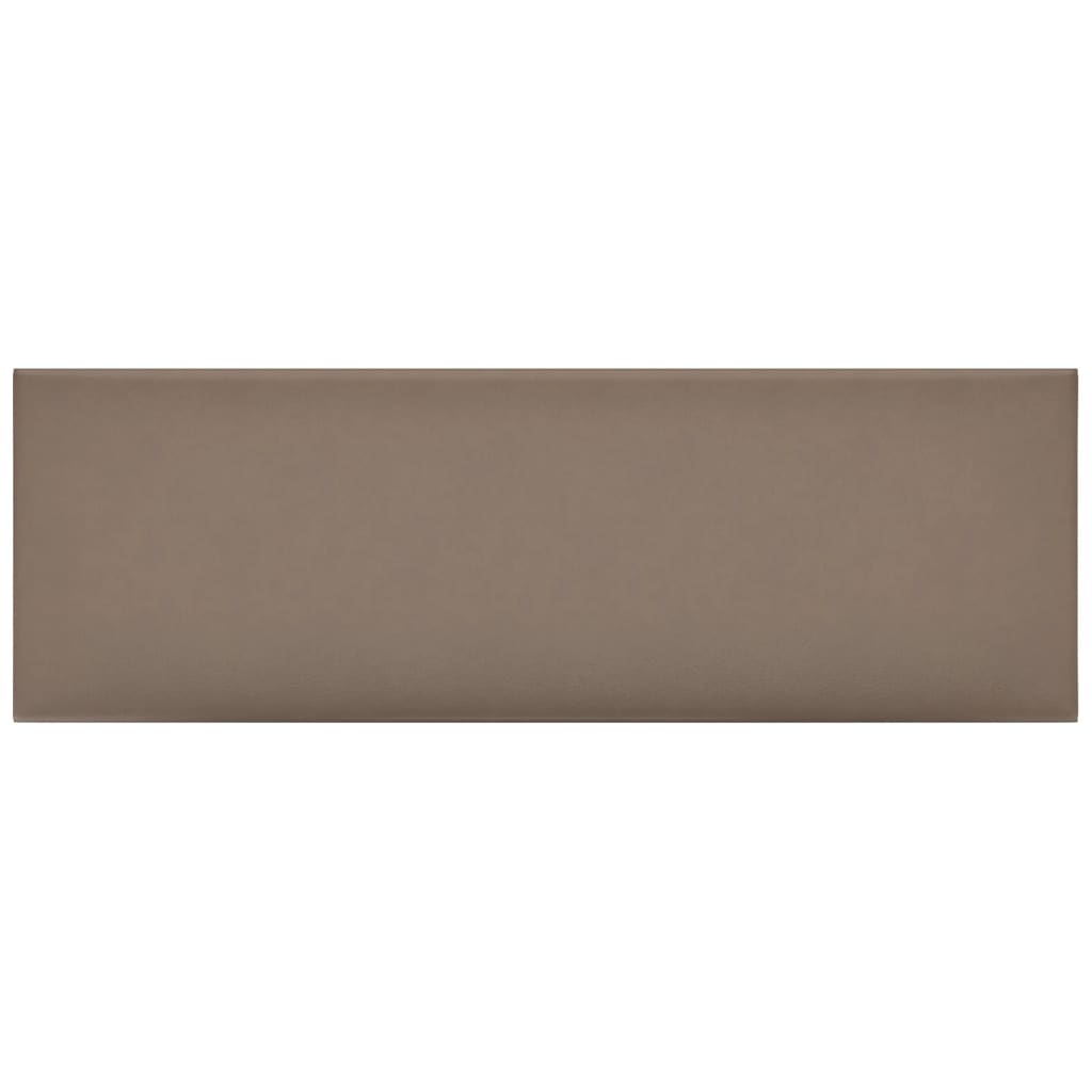 Vidaxl -Wandpaneele 12 Stcs 3,24 m² 90 x 30 cm Kunstleder Cappuccinocolid