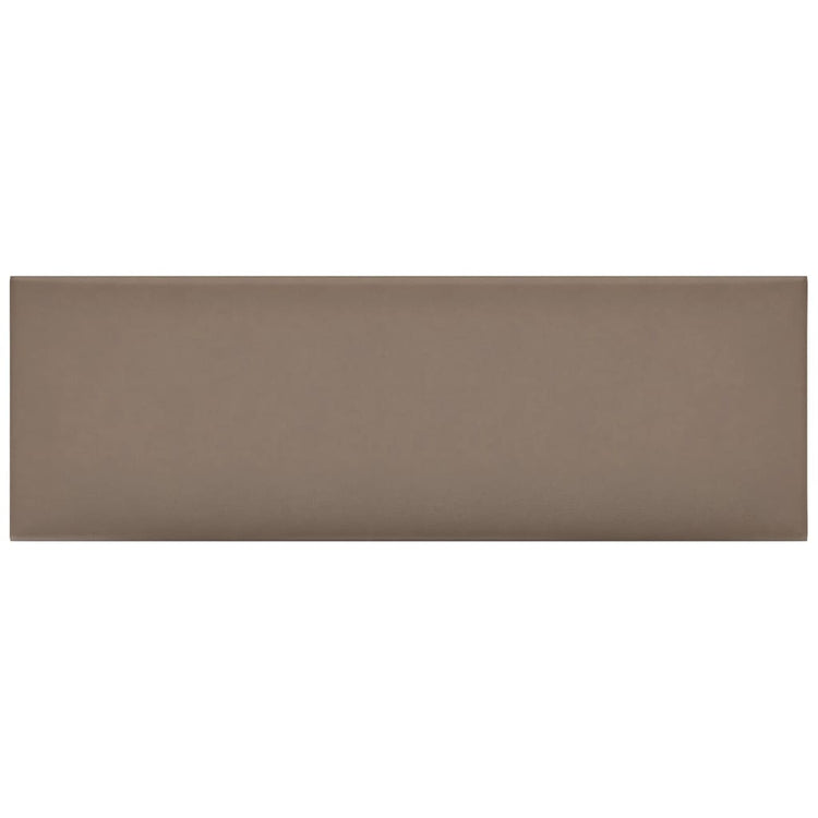 Vidaxl -Wandpaneele 12 Stcs 3,24 m² 90 x 30 cm Kunstleder Cappuccinocolid