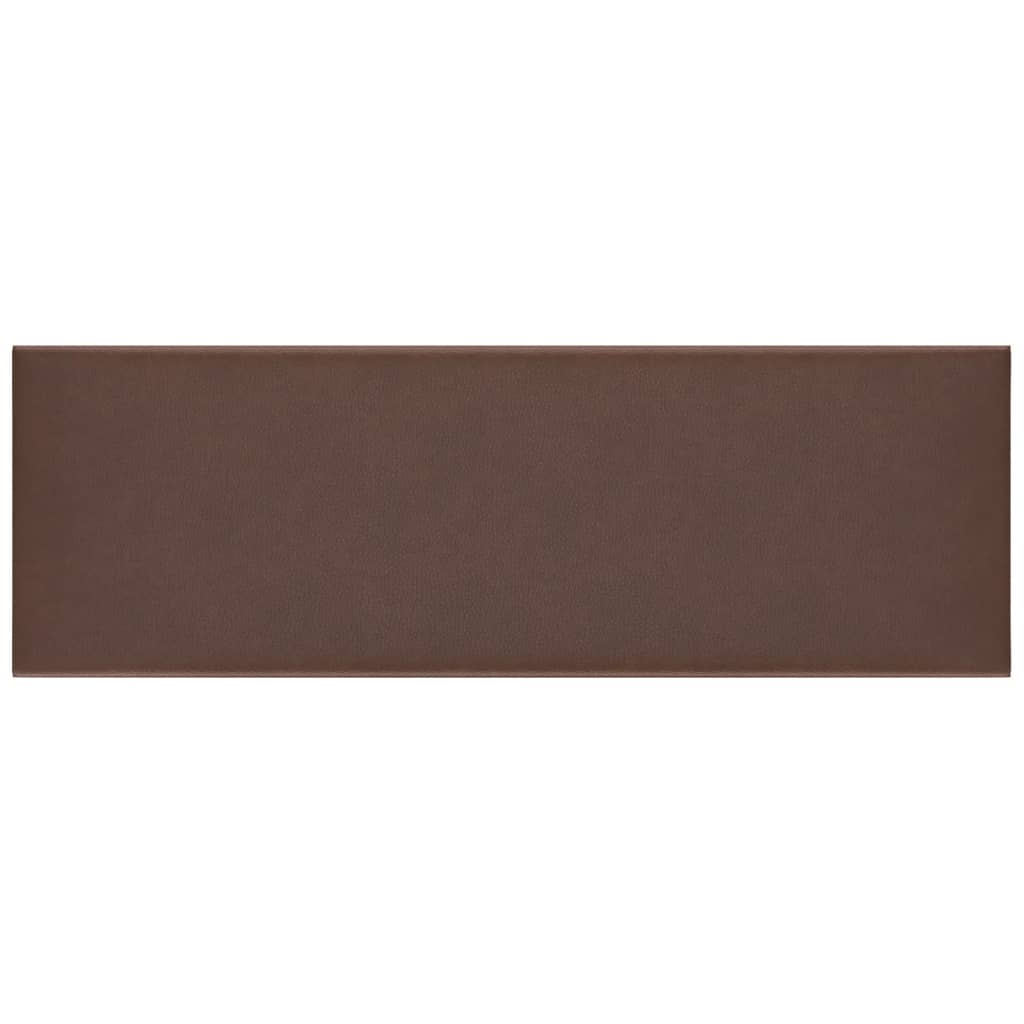Vidaxl Wandpaneele 12 ST 3,24 m² 90 x 30 cm künstliches Lederbraun