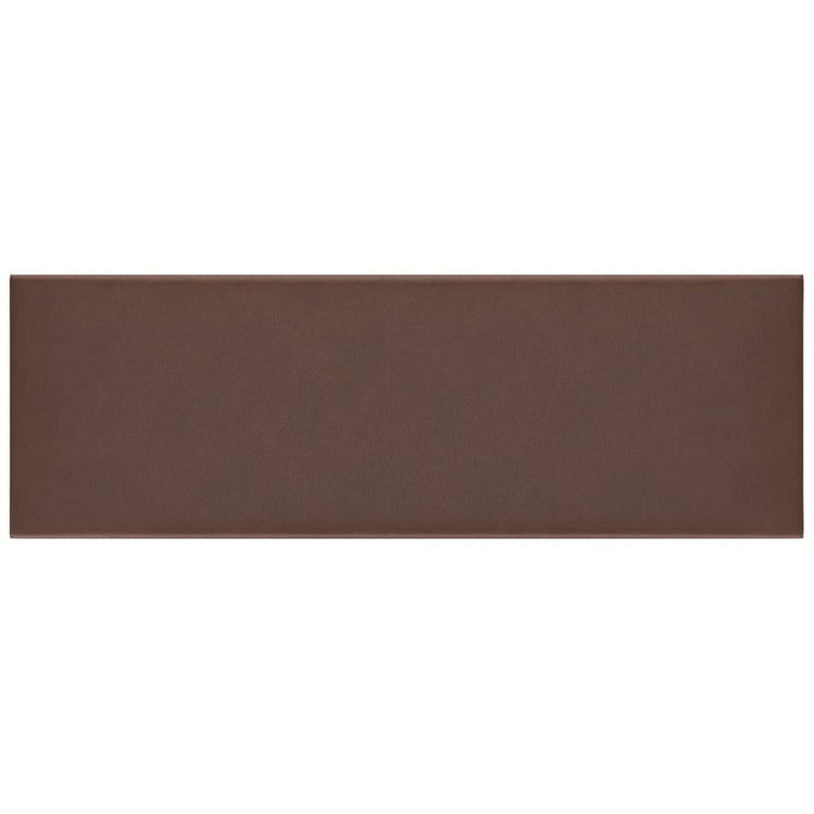 Vidaxl Wandpaneele 12 ST 3,24 m² 90 x 30 cm künstliches Lederbraun