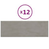 Vidaxl -Wandplatten 12 ST 3,24 m² 90 x 30 cm Samt hellgrau