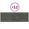 Vidaxl -Wandpaneele 12 ST 3,24 m² 90 x 30 cm Samt dunkelgrau