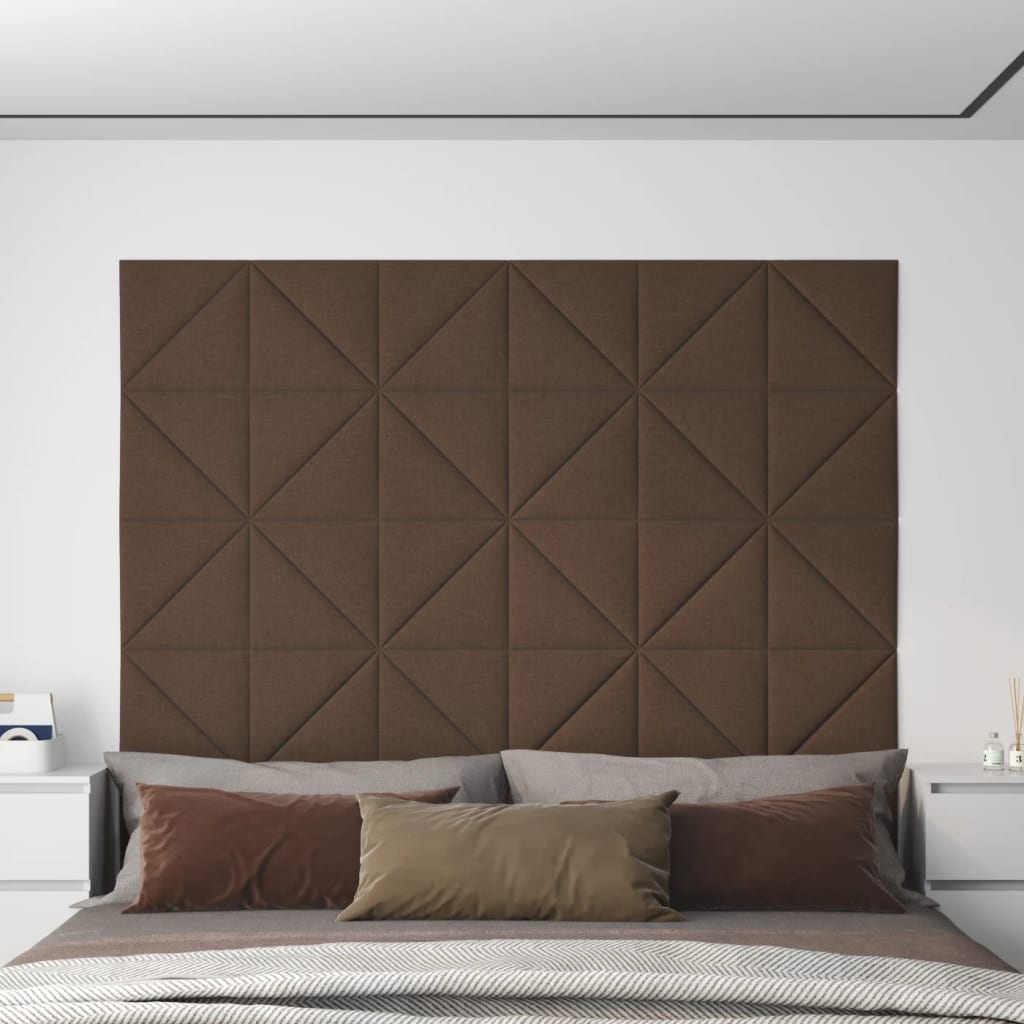 Vidaxl Wandpaneele 12 Stcs 0,54 m² 30 x 30 cm Stoffbraun