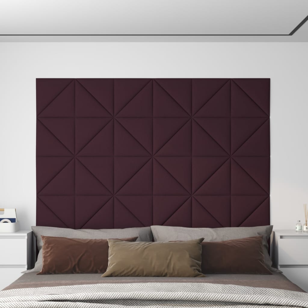 Vidaxl Wandpaneele 12 Stcs 0,54 m² 30 x 30 cm Stoff lila