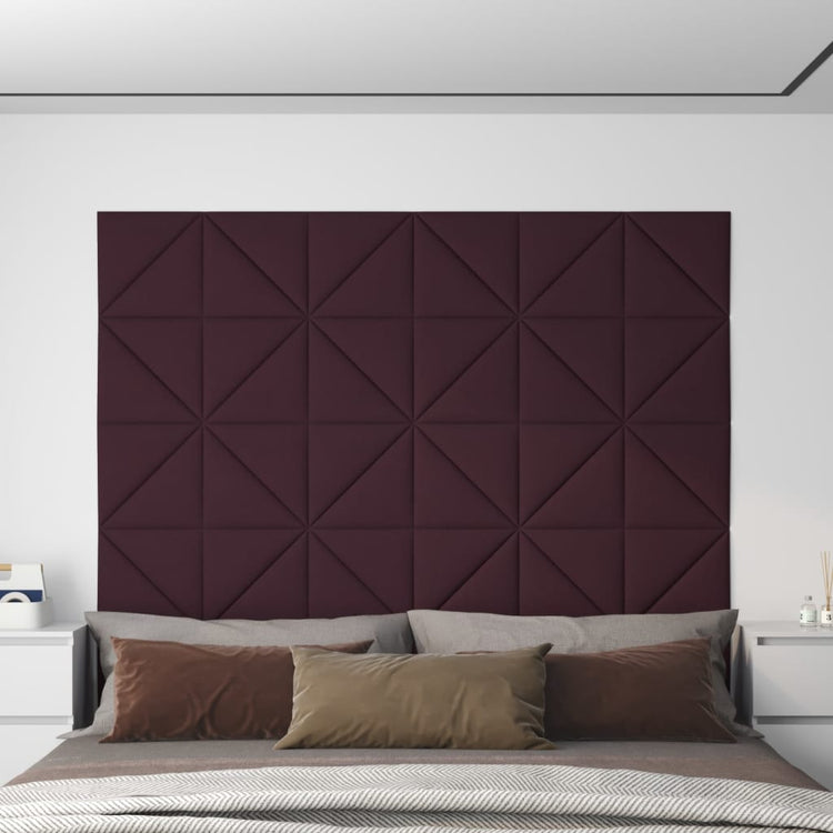 Vidaxl Wandpaneele 12 Stcs 0,54 m² 30 x 30 cm Stoff lila