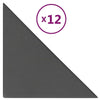 Vidaxl Wandpaneele 12 Stcs 0,54 m² 30 x 30 cm künstliches Ledergrau grau