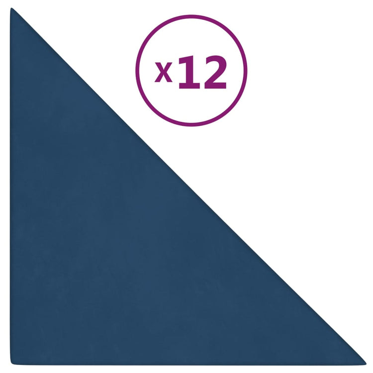Vidaxl -Wandplatten 12 Stk 0,54 m² 30 x 30 cm Samtblau