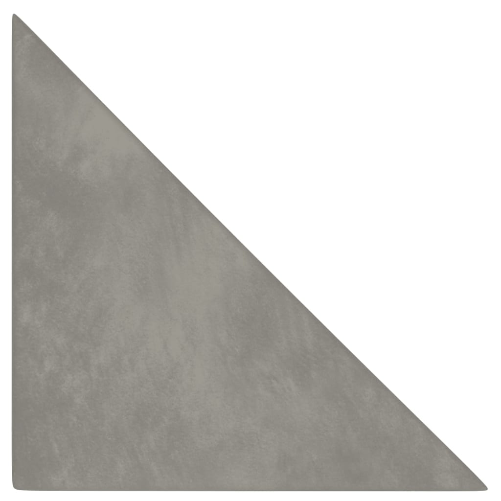 Vidaxl -Wandpaneele 12 Stcs 0,54 m² 30 x 30 cm Samt hellgrau