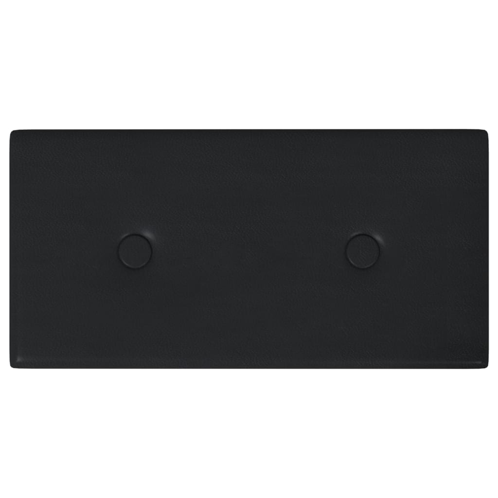 Vidaxl Wandpaneele 12 Stcs 0,54 m² 30 x 15 cm künstliches Leder schwarz
