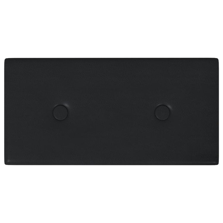Vidaxl Wandpaneele 12 Stcs 0,54 m² 30 x 15 cm künstliches Leder schwarz