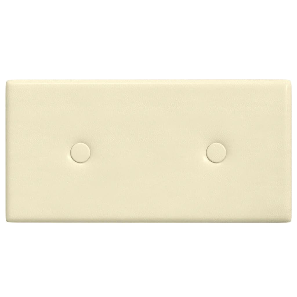 VIDAXL -Wandpaneele 12 Stcs 0,54 m² 30 x 15 cm künstliche Ledercreme -Colored