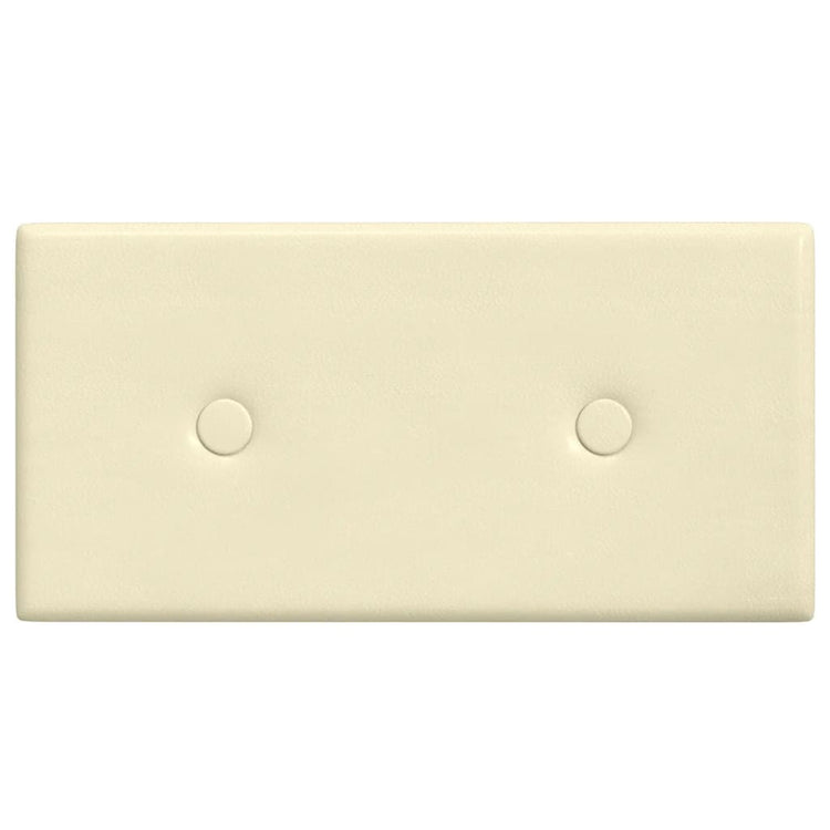 VIDAXL -Wandpaneele 12 Stcs 0,54 m² 30 x 15 cm künstliche Ledercreme -Colored