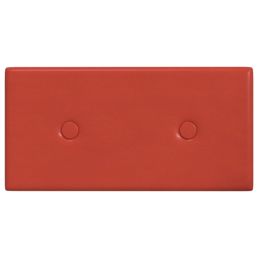 Vidaxl -Wandpaneele 12 Stcs 0,54 m² 30 x 15 cm künstliches Lederrot rot