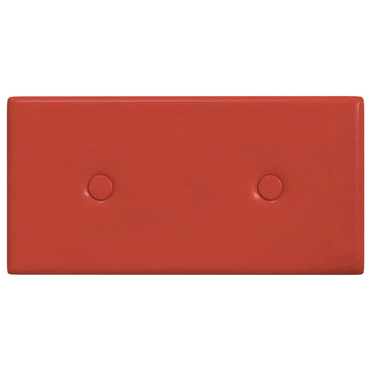 Vidaxl -Wandpaneele 12 Stcs 0,54 m² 30 x 15 cm künstliches Lederrot rot