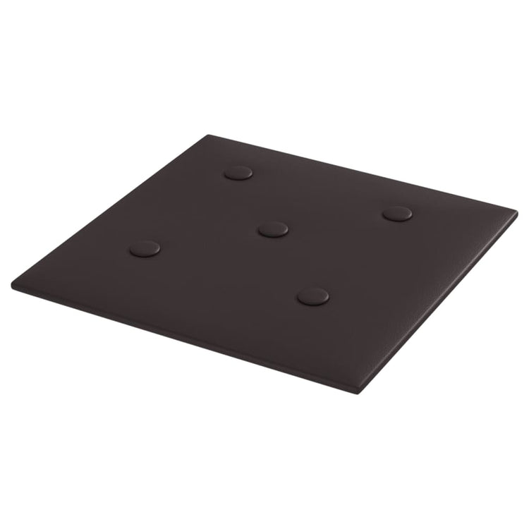 Vidaxl Wandpaneele 12 ST 1,08 m² 30 x 30 cm künstliches Lederschwarz