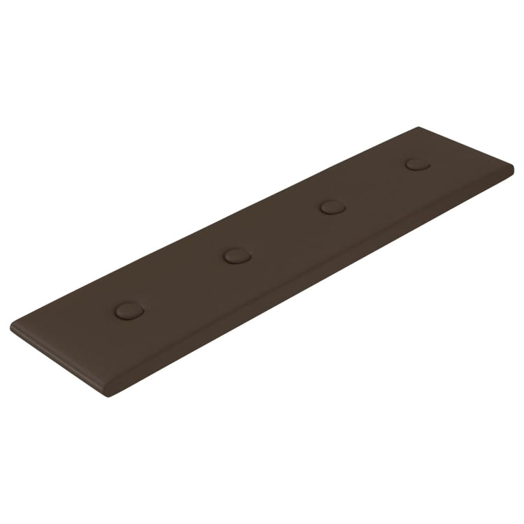 Vidaxl -Wandplatten 12 ST 1,08 m² 60x15 cm künstliches Lederbraun