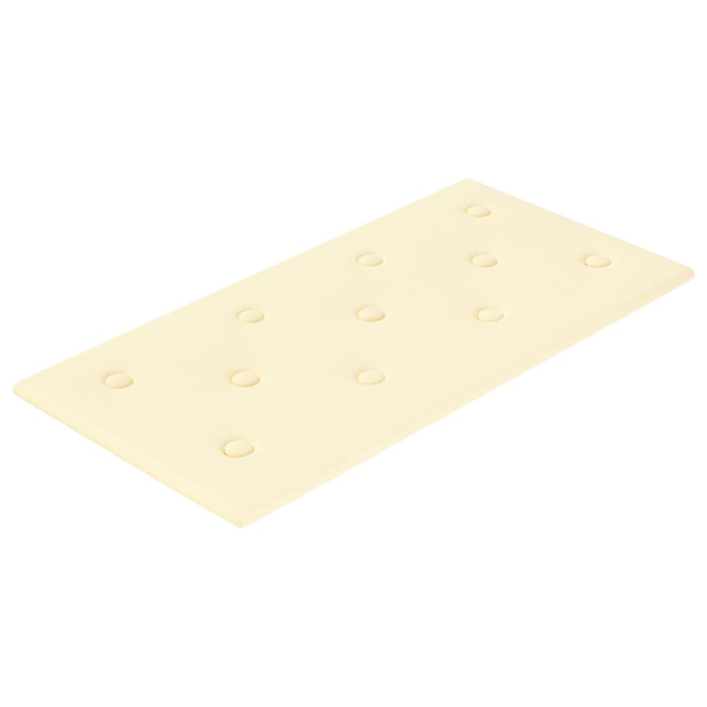 Vidaxl -Wandpaneele 12 ST 2,16 m² 60 x 30 cm Künstliche Ledercreme -Colored