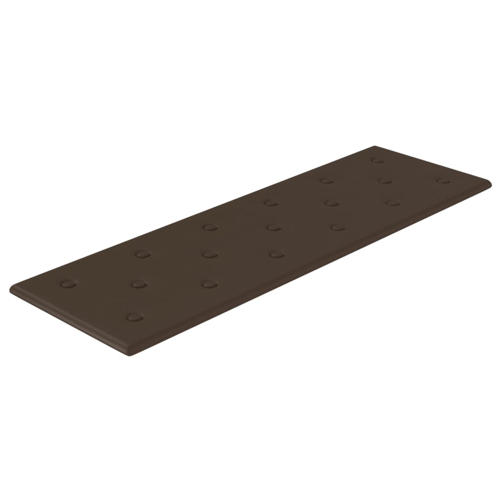 Vidaxl Wandpaneele 12 ST 3,24 m² 90 x 30 cm künstliches Lederbraun