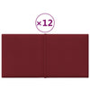 Vidaxl Wandpaneele 12 Stcs 0,54 m² 30x15 cm Stoffwein rot