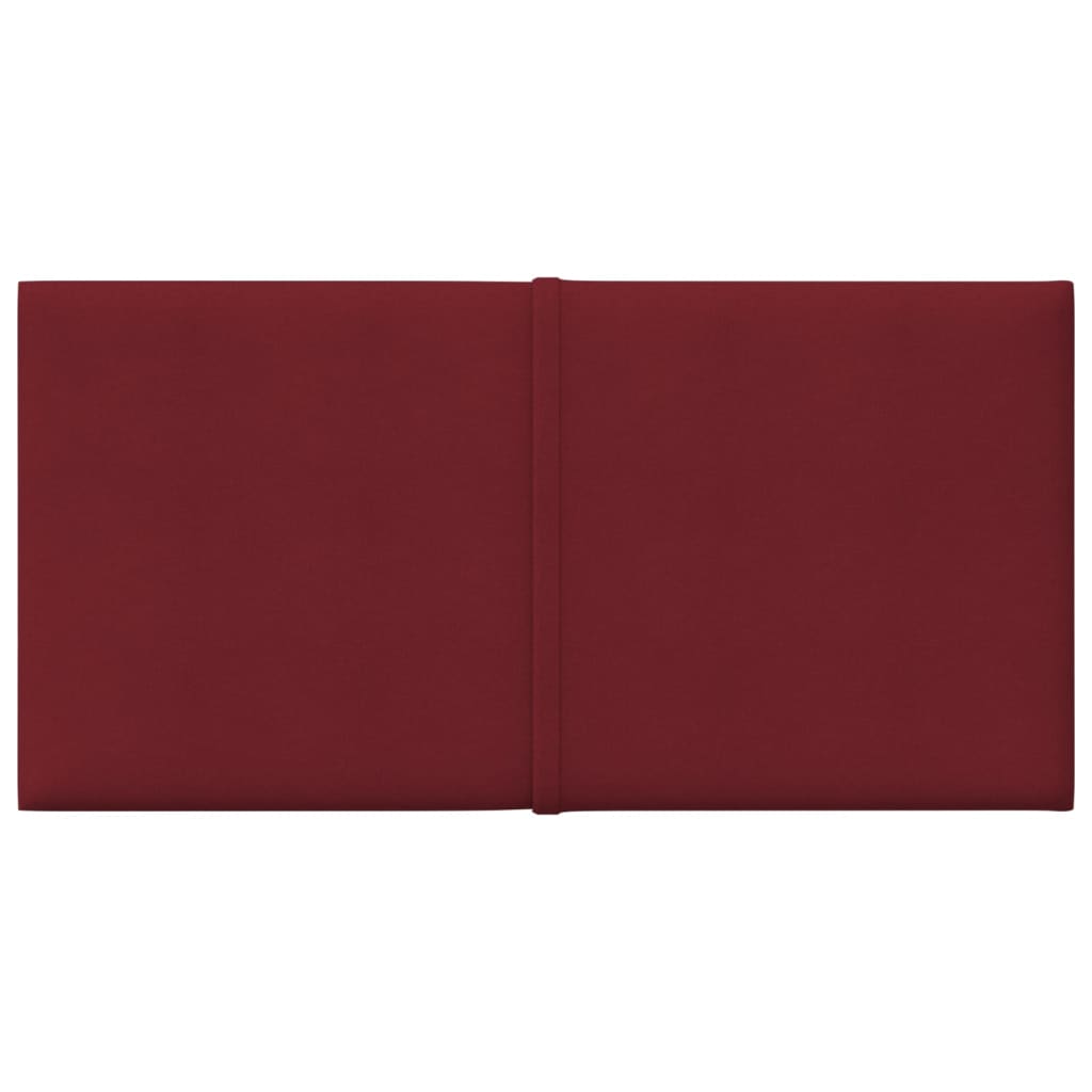 Vidaxl Wandpaneele 12 Stcs 0,54 m² 30x15 cm Stoffwein rot