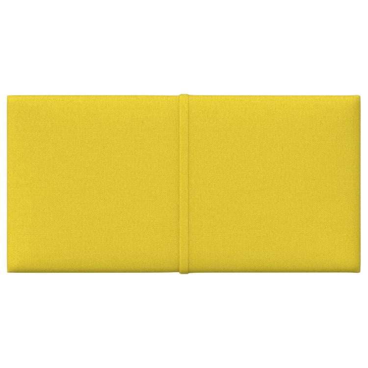 Vidaxl Wandpaneele 12 Stcs 0,54 m² 30 x 15 cm Stoff hellgelb