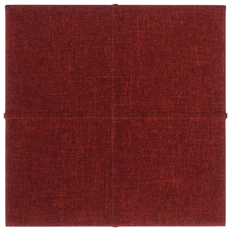 Vidaxl Wandpaneele 12 ST 1,08 m² 30 x 30 cm Stoff Wein rot