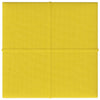 Vidaxl -Wandplatten 12 ST 1,08 m² 30 x 30 cm Stoff hellgelb