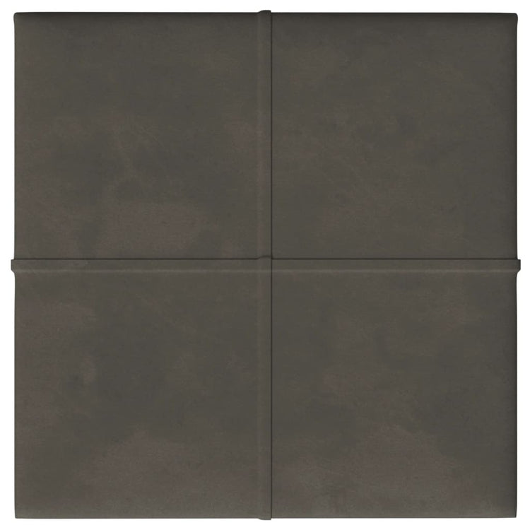 Vidaxl -Wandplatten 12 ST 1,08 m² 30 x 30 cm Samt dunkelgrau