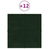 Vidaxl -Wandplatten 12 ST 1,08 m² 30 x 30 cm Samt dunkelgrün